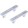 inferramenta Set Pomelli Cristallo Tipo Swarovski 64mm - Maniglie Eleganti per Mobili, Cassetti e Armadi - Design Trasparente con Strass (2)