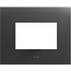 AVE PLACCA SMART44 METALLO GRIGIO 3MODULI PER SCATOLE RETTANGOLARI 44PSM3GTK