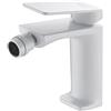 MICE COLLECTION Mice - Rubinetto monocomando per bidet per acqua fredda e calda, rubinetteria bagno classico, miscelatore monocomando per bidet rubinetto igienico colore bianco opaco BDF016-2BL