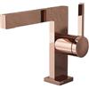 YHSGY Rubinetto per lavabo in oro spazzolato, monocomando, accessori da bagno, in rame, colore: oro rosa