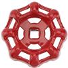 Healeved Maniglia Di Ricambio Per Valvola Rubinetto in Ghisa, Maniglia Cancello Sfera Per Tubo Acqua, Per Rubinetto Esterno, Rosso, 6X6Mm