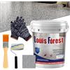 Vgpbphj Rivestimento epossidico per pavimenti ad alta lucentezza con effetto marmo, Vernice epossidica per pavimenti di Louis Forest, vernice epossidica impermeabile a base d'acqua, antiscivolo, senza