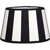 Brillibrum Paralume per lampada da tavolo, modello a strisce, attacco E27, potenza massima 40 Watt, paralume con motivo a strisce (nero/crema)