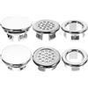SHINEOFI Lavabo Bagno Copertura per Troppopieno Decorativa in Plastica, Anello per Foro di Scarico, Accessorio Bagno, Confezione 6 Pezzi