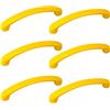 Pastlla Pastiglia 6 maniglie colorate per ante, cassetti e porte, per cassettiera, cucina, armadio, bagno, armadietto, casa e ufficio (foro centrale 9,7 cm, giallo)