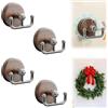 GYJZZW Ganci a ventosa multifunzione con venature del legno, ganci a ventosa per ghirlande per porte, ganci per tenda da doccia, per bagno, cucina, piastrelle, vetro e ghirlande natalizie (4 pezzi)