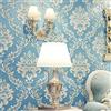 HimYKEA Carta da parati damascata con fiori 3D retrò europei per camera da letto soggiorno sfondo decorazione per la casa rotolo di carta da parati non incollata colore blu cielo 4,5 cm L x 80,9 cm L