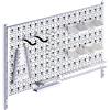 Element System 11300-00004 - Pannello forato per attrezzi, in metallo, comprensivo di set con 19 pezzi e ganci, viti e tasselli, colore bianco