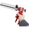 MIKIYUEER Set di pressa per malta, pistola per malta, pistola per gesso, per cemento, da parete, con 2 ugelli, ideale per riempimento delle fughe e riempimento delle fughe, 2-5 mm