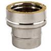 Generico Raccordo da mono a doppiaparete acciaio inox doppiaparete tubo canna fumaria (DIAMETRO 80/130)
