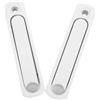 SOLUSTRE Maniglia Porta Filo Muro Invisibile per Finestre e Porte Scorrevoli, Lega di Zinco, 2 Pezzi, Design Nascosto, Bianco