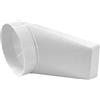 MKK Riduttore per tubo rotondo, adattatore a canale piatto, in plastica, estrattore eccentrico (Ø 150 mm - 60 x 204 mm)