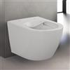 Inbagno Vaso Sospeso Rimless con scarico a parete, design slim moderno in ceramica bianca serie Tokyo