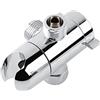 Vvikizy Deviatore per Braccio Doccia, Valvola Deviatrice per Soffione Doccia a 3 Vie, Deviatore da 1/2 Pollice con Supporto per Soffione Doccia Portatile per Bagno, Adatto per il Bagno