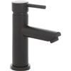 Inbagno Miscelatore lavabo nero opaco in acciaio con piletta click clack | York