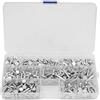 Jectse Kit assortimento di rivetti solidi a testa piatta M4, 350pcs M4 Kit di assortimenti assortiti in alluminio a testa piatta a testa piatta Lunghezza 4/6/8/10/12/16 / 20mm
