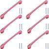 PILYON Maniglie Da Cucina 6 Pezzi Per Guardaroba, Camera Dei Bambini, Porte Dell'Armadio, Cassettiera - Pomelli Colorati Rosa 128mm