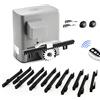 CO-Z 280W Motore Cancello Scorrevole Kit Automazione Cancello Scorrevole per Cancello Fino a 600kg 12 m con 2 Telecomandi, Cremagliera 4 Metri e Sensori a Infrarossi per Giardino Garage