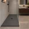 Yellowshop - Piatto doccia rettangolare in marmoresina base 70 cm h 2,5 cm HEAVY Antracite con sifone, piletta e copripiletta inox (70x170 cm)
