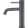 MICE COLLECTION MICE - Rubinetto monocomando per lavabo in ottone - 2 vie acqua fredda/calda - Rubinetteria da bagno per lavabo colore nero opaco (Black Gun Metal)