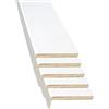 bricoleva.it Coprifilo in Abete, Mostrine per Porte Interne in abete - 5 Pezzi - Con Ala, Bianco - Coprifilo lunghezza 2,25mt.