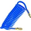 Stix Tubo a spirale ad aria compressa SP-PU 5 m, tubo dell'aria compressa 10/14 mm in PU, pressione massima 10 bar, con protezione antipiega e attacco rapido, adatto per utensili pneumatici