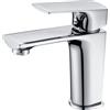 MICE COLLECTION IMEX Rubinetto lavabo monocomando bagno cromato facile installazione acqua fredda/calda serie BALI Beccuccio corto BDI017-1