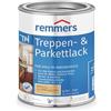 Remmers Vernice per scale e parquet incolore satinato lucido, 0,75 litri, sigillante a base d'acqua per legno e parquet all'interno, vernice sigillante a pennello, resistente all'abrasione e al graffio
