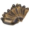Tiuimk Set di 10 maniglie vintage in ottone anticato a forma di conchiglia, 98 x 34 mm