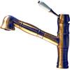 we point Rubinetto Miscelatore da Cucina Finitura Ottone Antico E Ceramica H.20,5x23 Cm