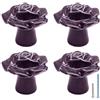 Cionyce 4 maniglie eleganti a forma di rosa per armadio, maniglie per armadio in ceramica floreali viola con viti, maniglie floreali per cassetti, armadi, armadietti, guardaroba, bagni, comodini e