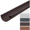 INEFA grondaia PVC semicircolare 2 m NW100 100 mm marrone scuro, grondaia pluviale a innesto, Made in Germany, per casetta carport terrazza gazebo