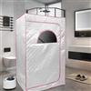 HUOLE Sauna Pieghevole da 1000W (senza sedia) - Sauna a Vapore Portatile Pieghevole, Casa Isolante a Quattro Strati, Kit di Tenda per Sauna Spa per Una Persona, Cabina Pieghevole 100 * 80 * 170 cm - Argento