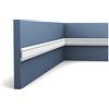 Orac Decor Orac Cornice Parete PX144 200 cm x 4,7 cm x 0,8 cm Polistirene estruso (HDPS) primerizzato