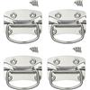 SOTECH 2 paia Maniglie a scatola (100 x 70 mm, acciaio inox SS201) Maniglie per porte scorrevoli pieghevoli da avvitare, incluso materiale di fissaggio