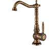 MASINIES Rubinetto Per Cucina Monocomando Girevole A 360° Ottone Miscelatore Cucina Bocca Alta, Acqua Fredda E Calda, Vintage Anticato