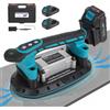 XIIW Vibratore per piastrelle, 12000 VPM, macchina per piastrelle, 30 - 225 mm, 250 kg, aggiornamento ventosa, 6 velocità, dispositivo di vibrazione per pavimenti regolabili (2 batterie da 2,5 Ah
