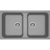 ELLECI LG245048 - Lavello da Cucina 2 Vasche, 86x50 cm, Cemento 48