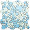 conwire Piastrella a mosaico in ceramica, ciottoli, azzurro, verde chiaro, lucida, per pavimenti, pareti, bagno, WC, doccia, cucina, specchio per piastrelle, rivestimento per vasca da bagno, mosaico