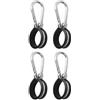 TopHomer 4 morsetti per cavi in gomma con moschettone - Fascette stringitubo da 40 mm in acciaio inox con inserto in gomma, fascette stringitubo, filo metallico
