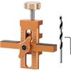 Generic Strumento per l'installazione di porte, kit di montaggio con punzonatrice da 10 mm, morsetto di allineamento rapido 2 in 1 per armadio (jig con trapano elicoidale da 10 mm)