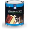 2BM UNICO Protettivo Impregnante Ceroso a Solvente Trasparente 2BM | Ideale per Esterni e Interni | Per Mobili, Steccati, Porte, Tapparelle, Persiane, Sottotetti e Rivestimenti | Formato 0,75 lt