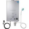 ZHIMAI 6L Scaldabagno a Gas GPL con Modalità Inverno ed Estate Caldaia a Gas GPL da 12 kW a Parete senza Serbatoio Scaldacqua Istantaneo Automatico con Anima in Rame e Display a LED