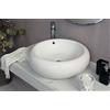 Yellowshop - Yellowshop - Lavabo Da Appoggio Cm 52 x 52 Bacinella Lavandino Lavello In Ceramica Bianco Rotondo Tondo Circolare Sanitari Bagno Design Moderno Modello Rap