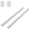 GEOONA 15 piastrelle greche in marmo bianco lucido, bordo da 30,5 cm, per bagno, backsplash, cucina, doccia (bianco)