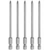 QUARKZMAN 5Pz #1 Punte Cacciavite Phillips PH1 1/4 Gambo Esagonale 4 (100mm) Lungo Acciaio S2 Magnetiche Inserti per Avvitatore per Cacciavite Elettrico Punte Trapano 0.157 (4mm) Asta