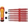 SENRISE Set di cacciaviti magnetici da 1000 V PH SL isolati con lame intercambiabili per lavoro elettrico, computer, riparazioni automobilistiche