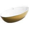 Bernstein Vasca da bagno freestanding TERRA in acrilico sanitario dorato - 186 x 88 cm