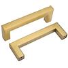 goldenwarm LSJ12GD90 - 5 maniglie per mobili, in acciaio inox, ottone spazzolato, maniglie universali per armadio, 90 mm