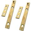 inferramenta Coppia Cardini Di Blocco C/Piastra In Ottone Per Finestre E Porte A Due Ante | Accessorio Per Serramenti Interni | Disponibile In 6 Cm E 8 Cm (8cm | CAR01)